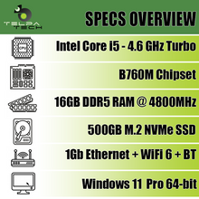 Load image into Gallery viewer, 14th Gen Intel Core i5 DDR5 Deca-Core High Performance Desktop PC
