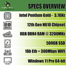 Load image into Gallery viewer, Intel Pentium Gold (12th Gen) Home &amp; Office Desktop PC
